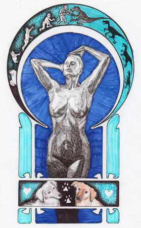 Total price: 60,- EUR (Half-body: 40,- EUR; A4 Format: +20,- )
