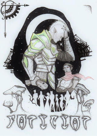 Total price: 80,- EUR (Half-body: 40,- EUR; A4 format: +20,- EUR; Additional characters: +20,- EUR)